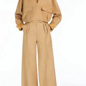 MaxMara Wide-leg Cotton Trousers